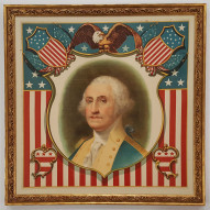 Stunning & Rare George Washington Framed Tapestry